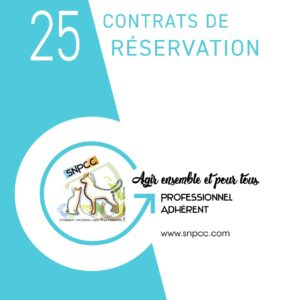 Carnet de CONTRATS DE RÉSERVATION CHIOTS-CHATONS par liasse de 25